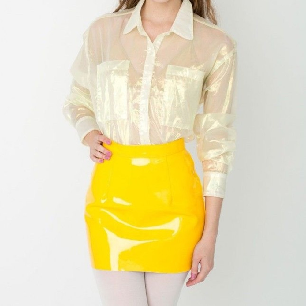 AMERICAN APPAREL Patent Leather Skirt